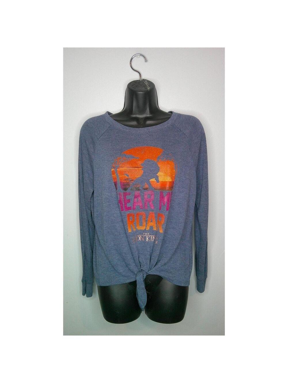 Disney Store The Lion King Hear My Roar Tie Front Sweatshirt Medium